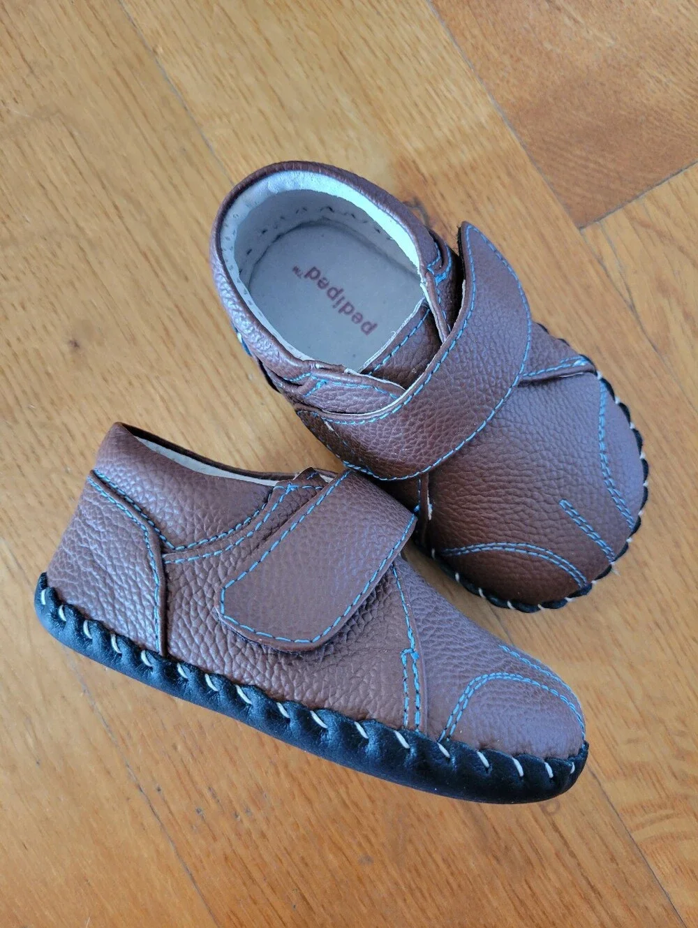 pediped brown leather baby size 6-12 months shoes
